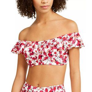 TOMMY HILFIGER Off The Shoulder Ruffled Bikini Top